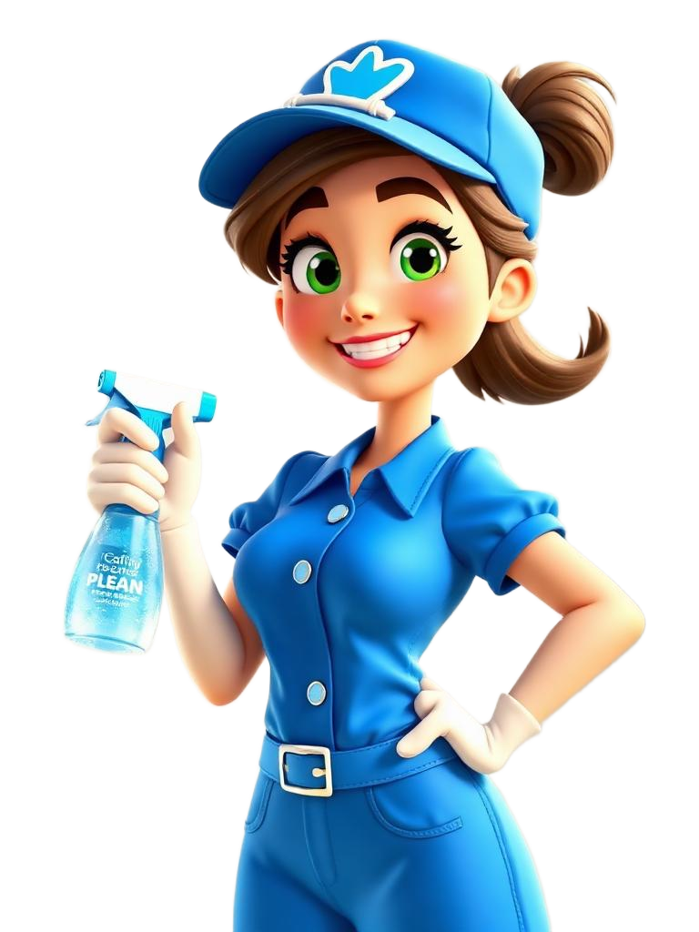 Friendly cleaning mascot